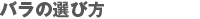 バラの選び方