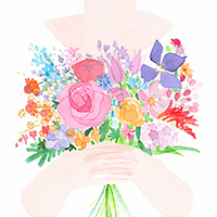 藤川志朗 バラと花のイラスト展