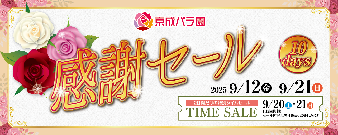 京成バラ園感謝セール
